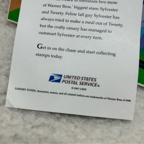 3 Collection stamps Looney Tunes 1997 USPS 5" Sylvester Tweety 32 cents - Picture 7 of 8